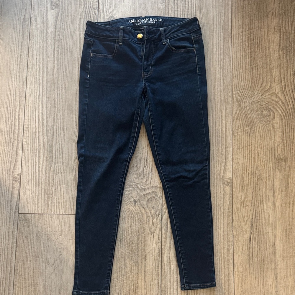 American Eagle Outfitters Women's Dark Blue Jeggings